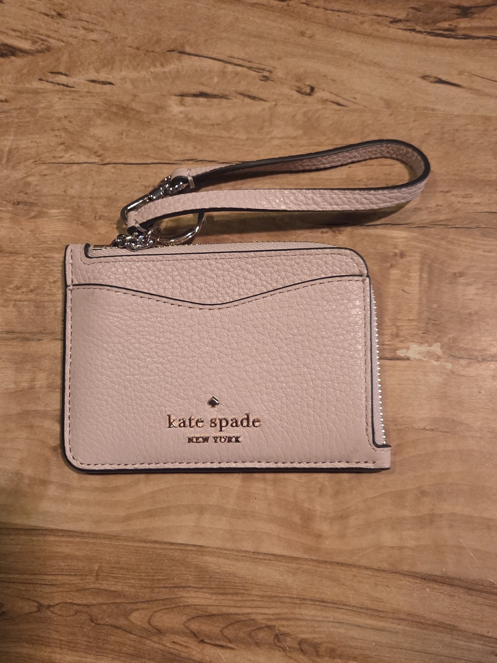 Kate Spade Leila Pink Tutu Pebbled Leather Wristlet Card Case